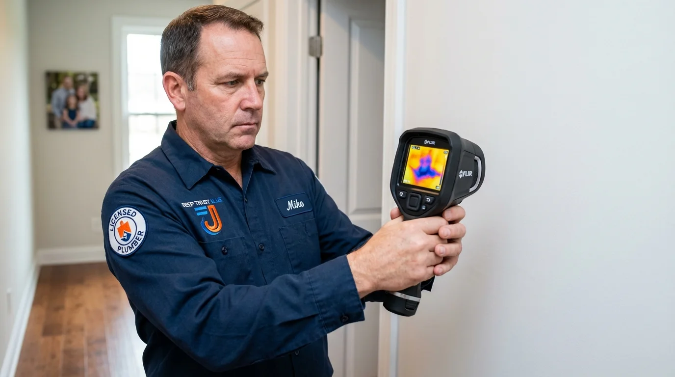 Thermal imaging leak detection by Johns Plumbing LLC in Eldridge